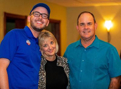 Steve Losner, pictured on election night at the Capri Restaurant with his wife, Lori and son, Max.