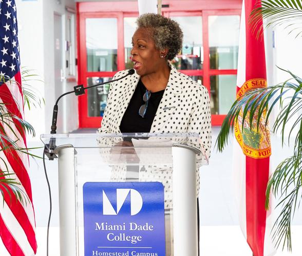 Carmen Morris, who began the effort to honor Dr. Phillips, talked of his compassion for students and his  leadership in developing the  Homestead Campus.