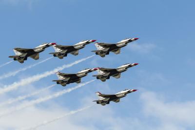 The Thunderbirds, performing at the Homestead Air Reserve Base air show.