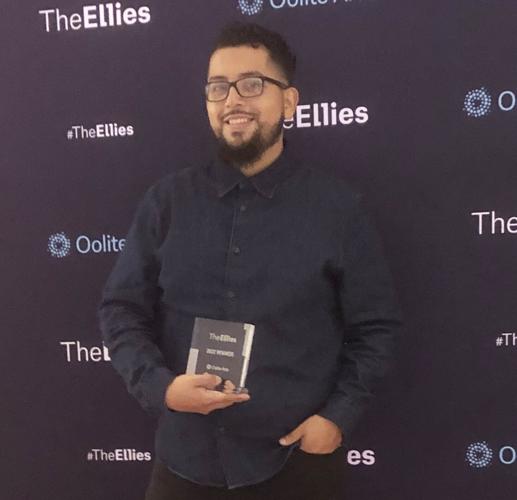 The “Ellies Teacher Travel Grants” award ceremony for Juan Landaverde and forty-four other K-12 Art Teachers. The award will fund his travel to Japan to bring back what he learns to his Homestead Middle school students.    Oolite Arts