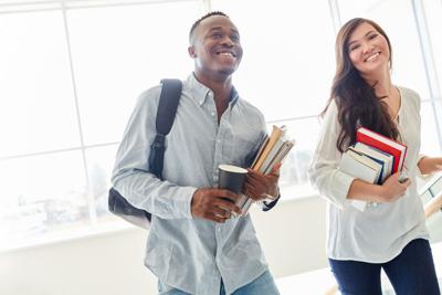 Happy students