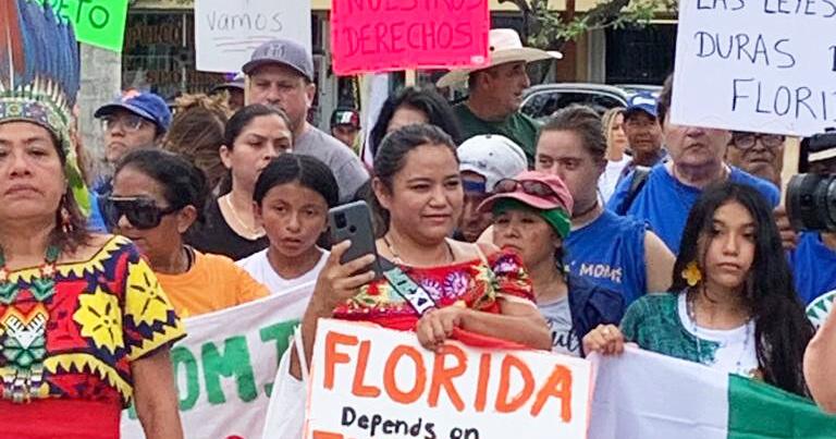 Immigration Law Rally and March at Homestead City Hall - Vimarsana News