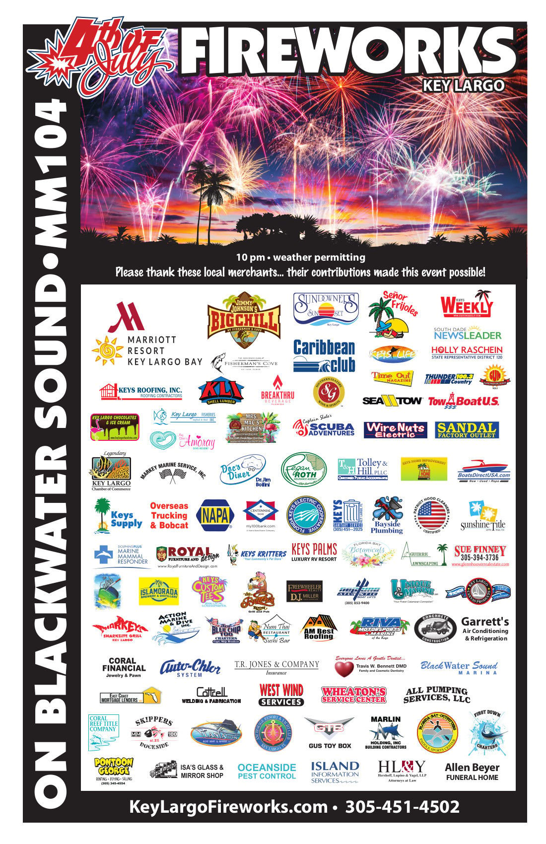 4th of July Fireworks Key Largo Calendar South Dade News Leader
