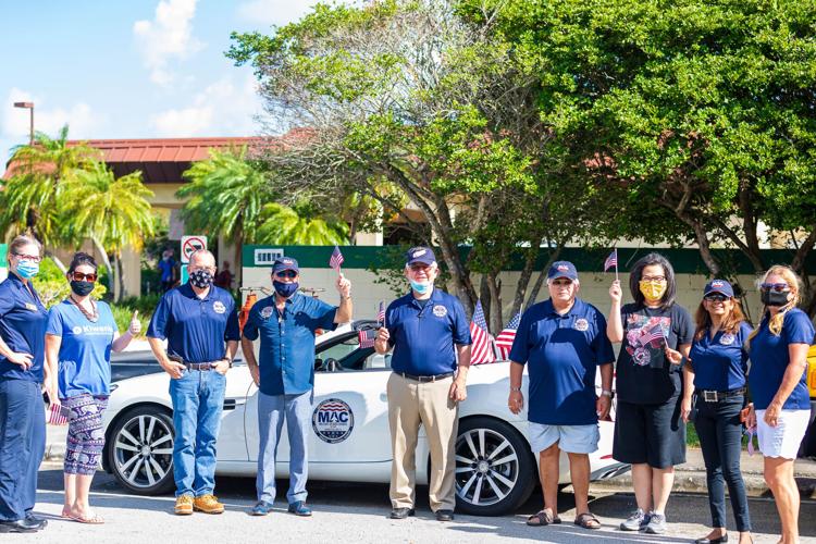 MAC Members including Homestead City  Councilmembers preparing to participate in a drive-by birthday celebration for WW II Vet  Secundino Tosado.