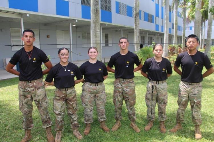 Members of the The South Dade High School Army JROTC.