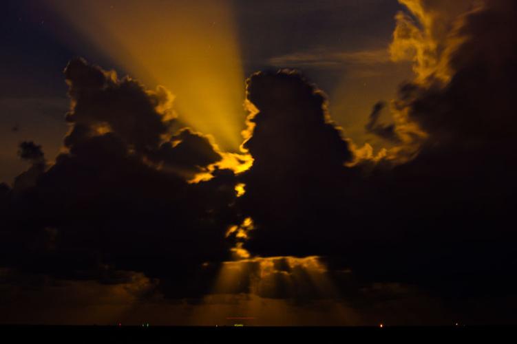 Super moon over the Everglades