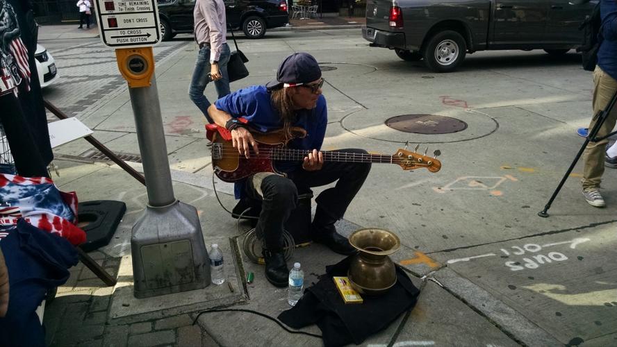 RNC Convention in Cleveland - Street performer