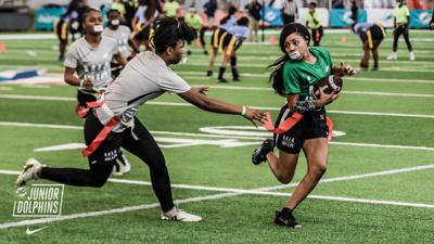 The Miami Dolphis have hosted a flag football combine with local high school teams.