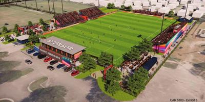 Rendering of proposed Harris Field improvements