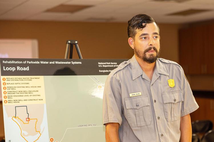 Everglades National Park Civil Engineer Adrian Valdes speaks about the project to replace water systems across the Park.