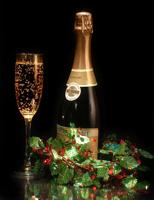 Champagne served in a flute