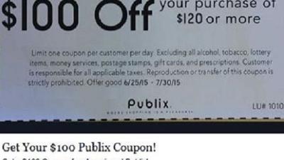Publix Warns Customers of Fake Online Coupon | News