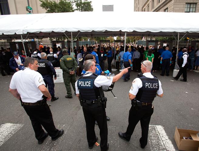 Security for the papal mass