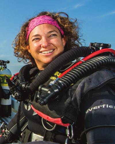 Autumn Blum in scuba gear