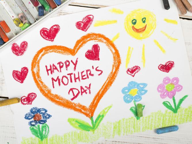 Happy mothers day card made by a child