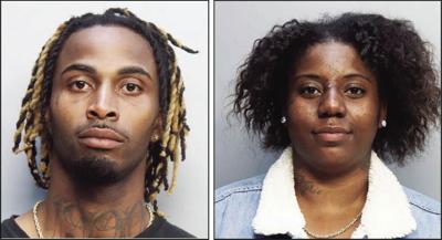 (Left) Xavier Smith, 32, from Dallas, Texas and (right) Jayla Welch, 21, of Mesquite, Texas have been charged with multiple counts  related to human trafficking.