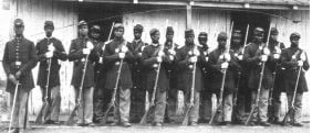 NPS - African Americans returned not asslaves but soldiers.  By 1865%2c African Americans had become guardians offreedom..jpg