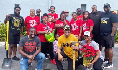 South Dade Alphas and Avant School Staff at the completion of the build.