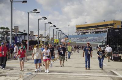 Fans get close to the action at the Nascar Championship.