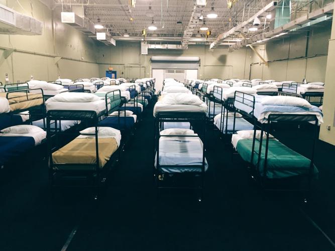 Homestead Temporary Shelter- Hall of beds