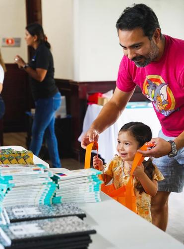 Homestead residents got to ‘shop’ for school supplies and books at the ‘pop’-up’ store set up as part of the Kiwanis Club of Homestead’s school supplies distribution events.
