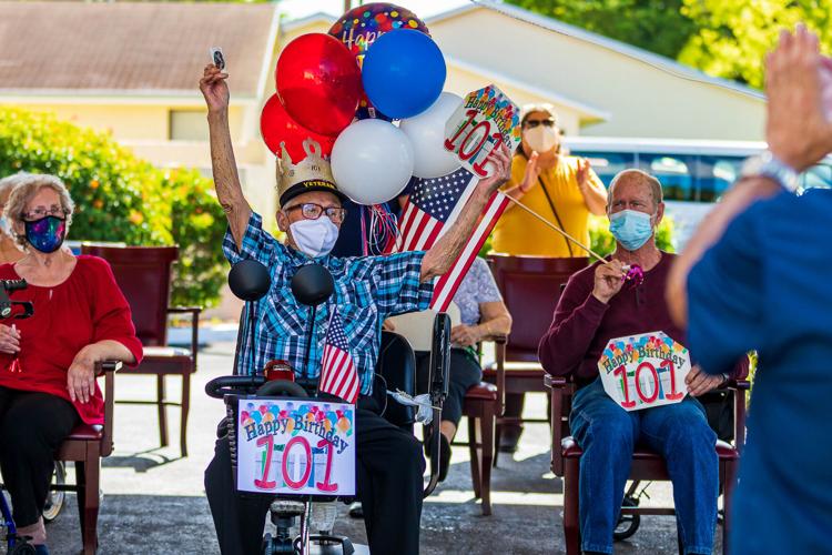 101-year-old  Secundino Tosado acknowledges his birthday tribute from MAC Members and others.
