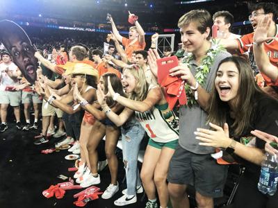 Canes fans turned out in force to cheer on the Canes in Houston.