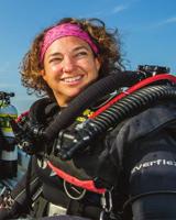 Autumn Blum in scuba gear