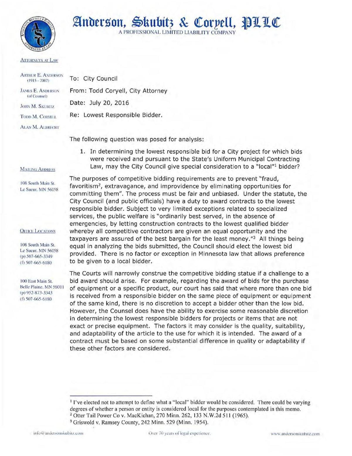 Coryell Letter Southernminn Com