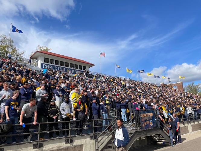 Northfield college rivals play thrilling football game