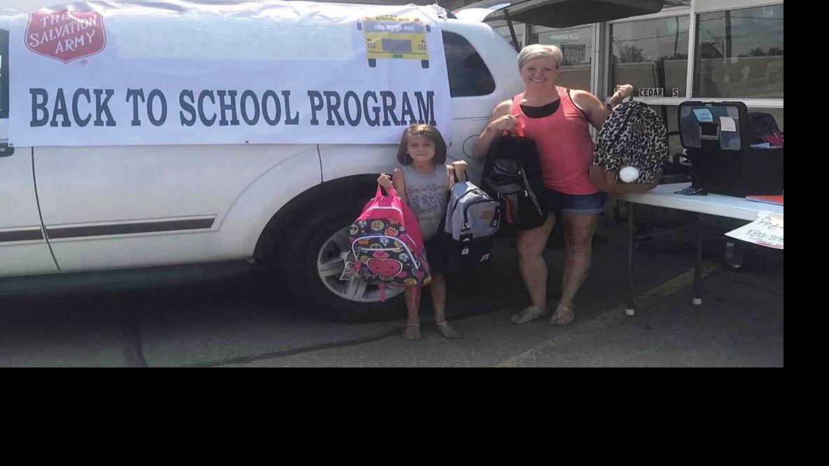 Salvation Army Handing Out Backpacks School Supplies For Area
