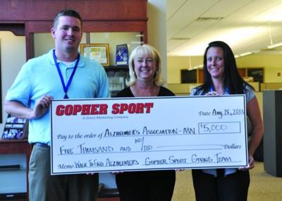Owatonna's Gopher Sport makes donation to Alzheimer's Association