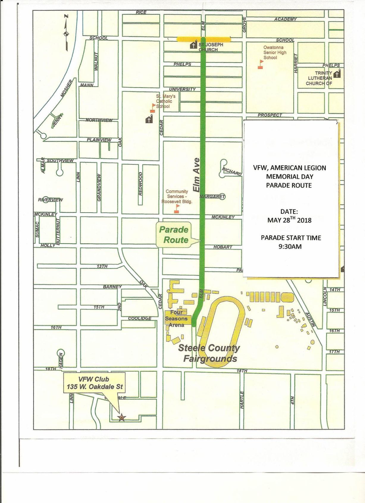 Memorial Day Parade Route | | southernminn.com