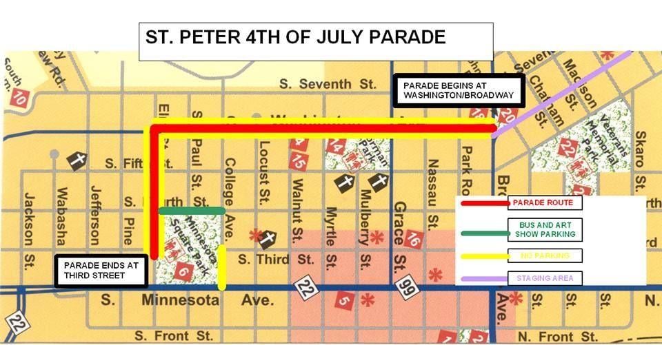 St. Peter's 4th of July parade route News