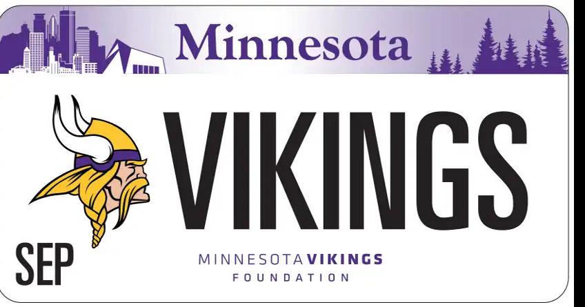Vikings fans can now show team pride on license plates, State