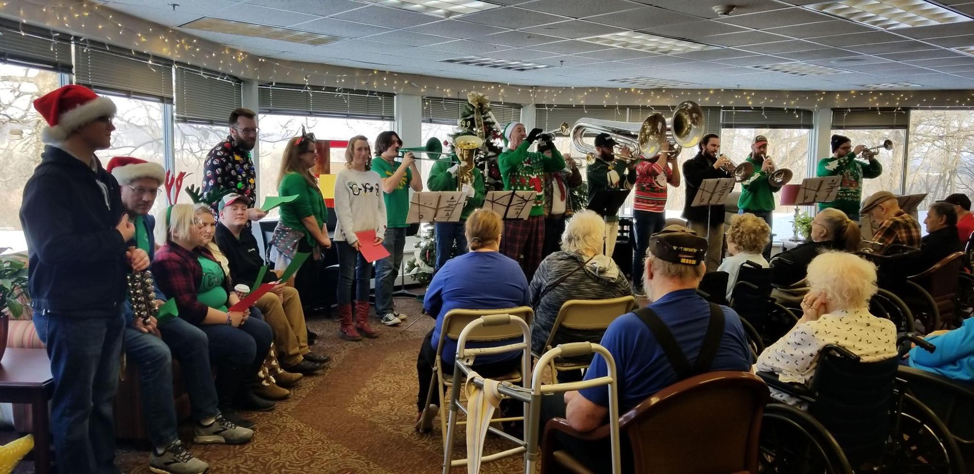 St. Peter Govenaires Drum and Bugle Corps spreads holiday music