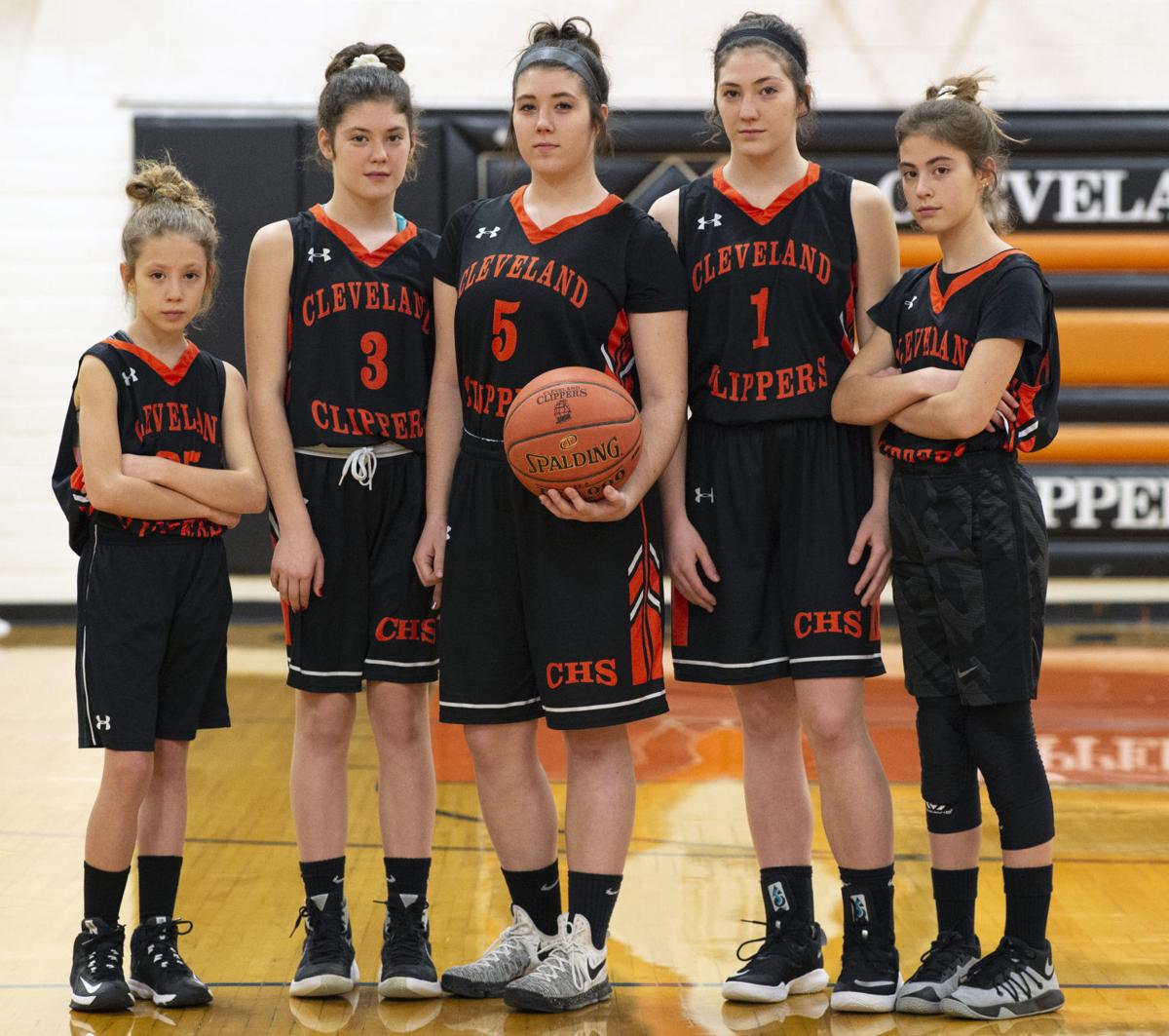 House of hoops Five McCabe sisters together on basketball floor