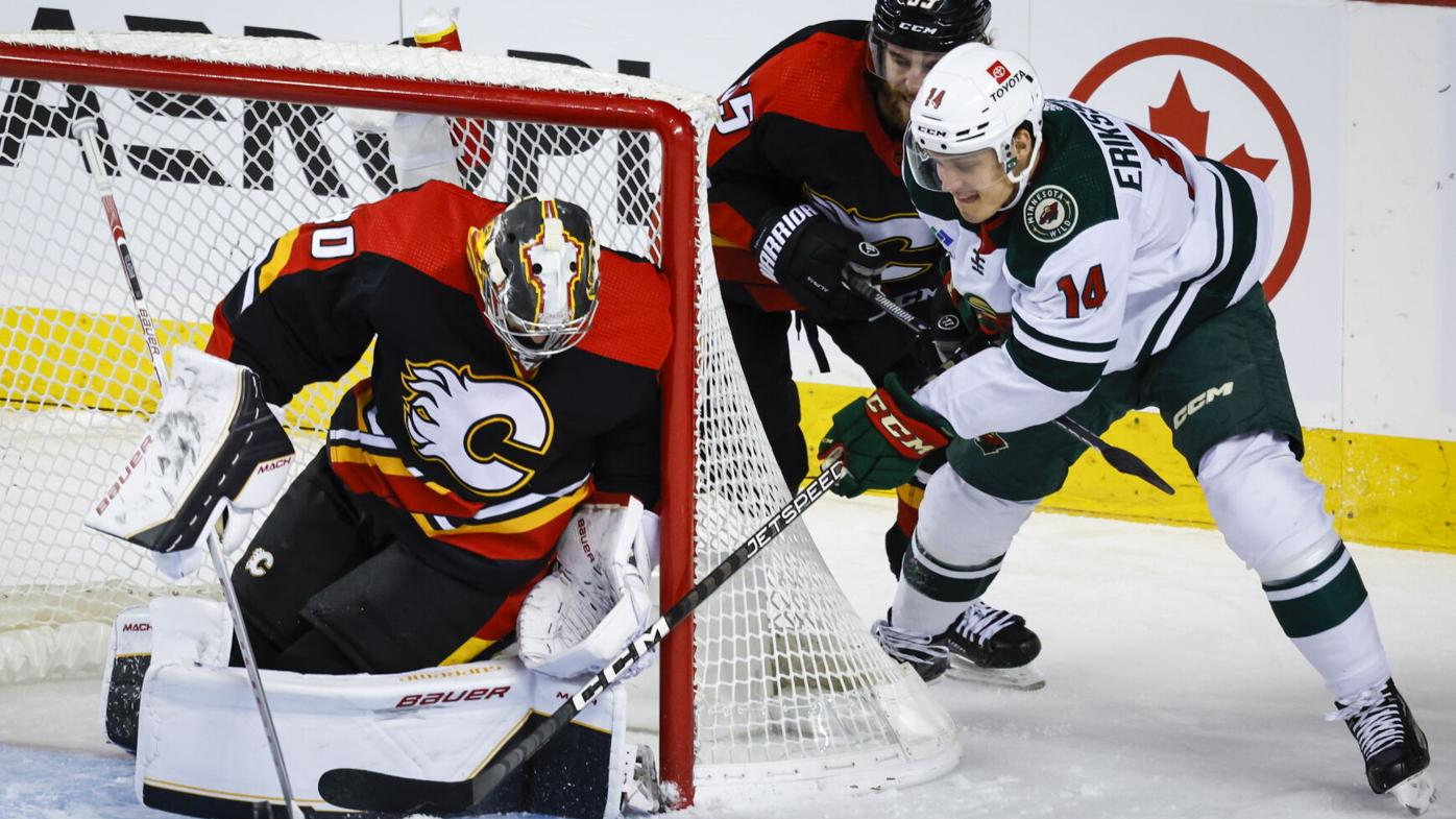 Andersson's 3rd-period goal helps Flames beat Wild 5-3