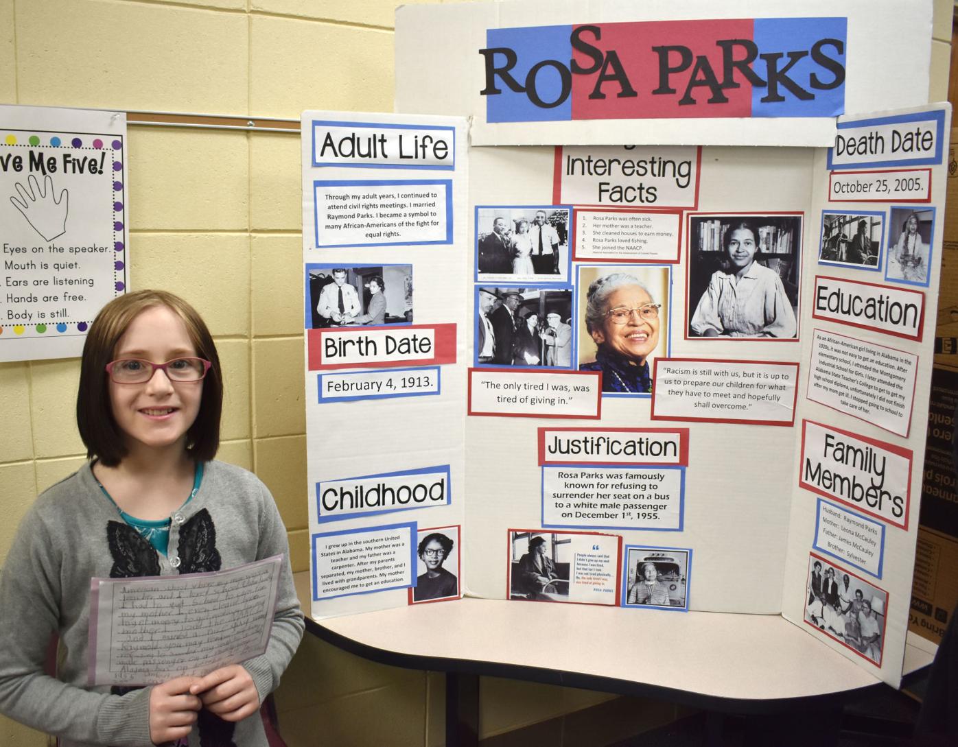 Eastridge students create 'wax museum' of current and historical leaders