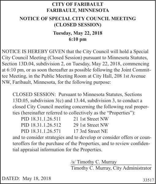 33517 City of Faribault Faribault Daily News