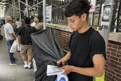 Transporting Migrants NYC Tents