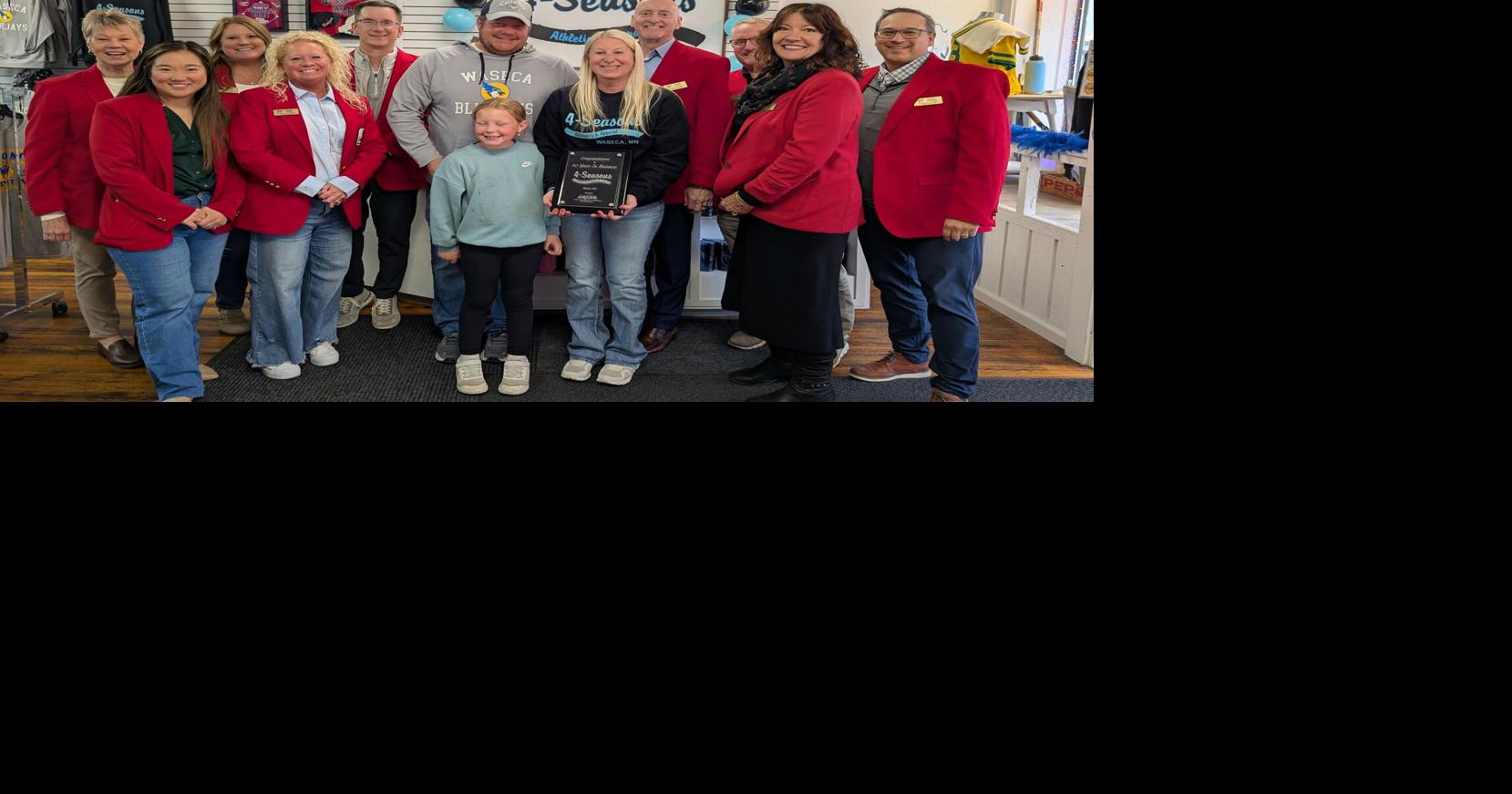 Waseca Chamber ambassadors celebrate 50 years of 4-Seasons Athletics & Apparel