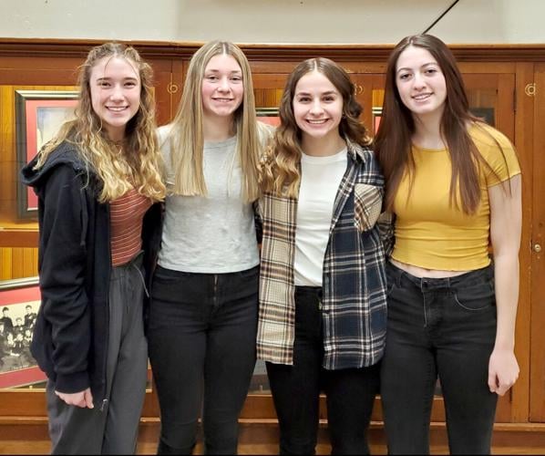 Group photo of four ninth graders