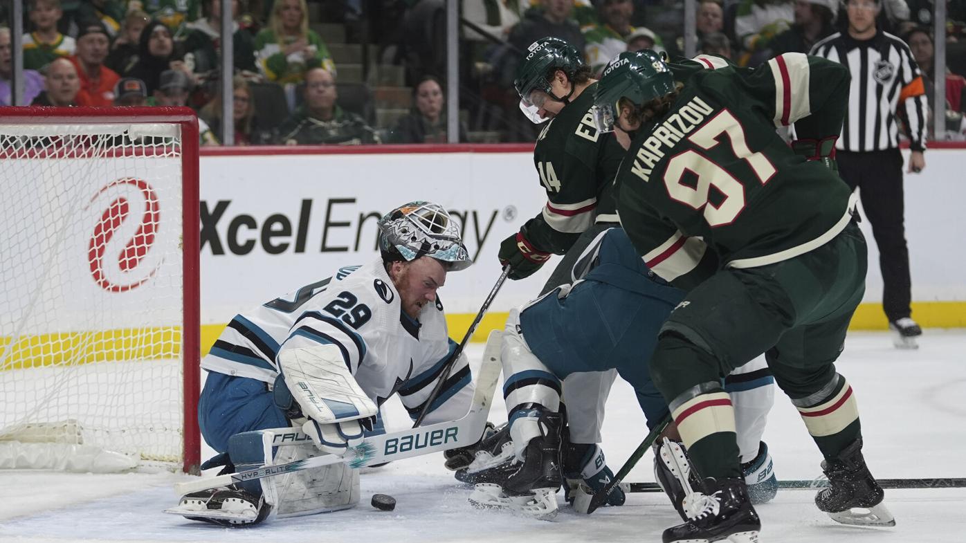 Matt Boldy breaks tie early in 3rd, Wild beat NHL-worst Sharks 3-1