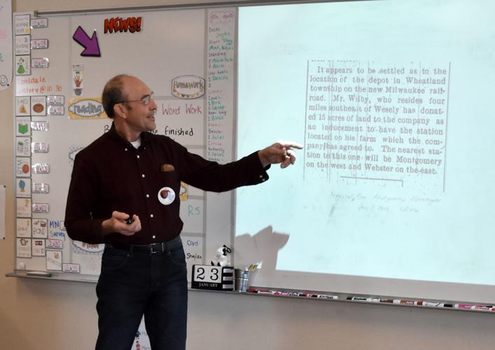 Local historian gives fifthgraders a lesson on Lonsdale's beginnings News