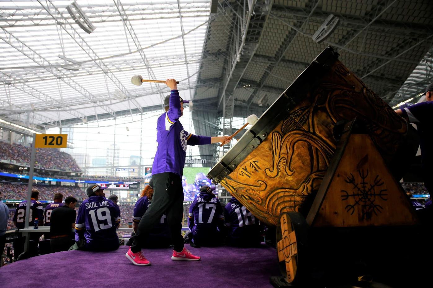 That massive drum used to rouse Vikings fans? Credit Nerstrand's Curtis  Ingvoldstad | News | southernminn.com