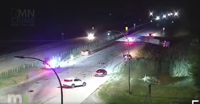 Two escape fiery Hwy. 14 crash with non-life threatening injuries