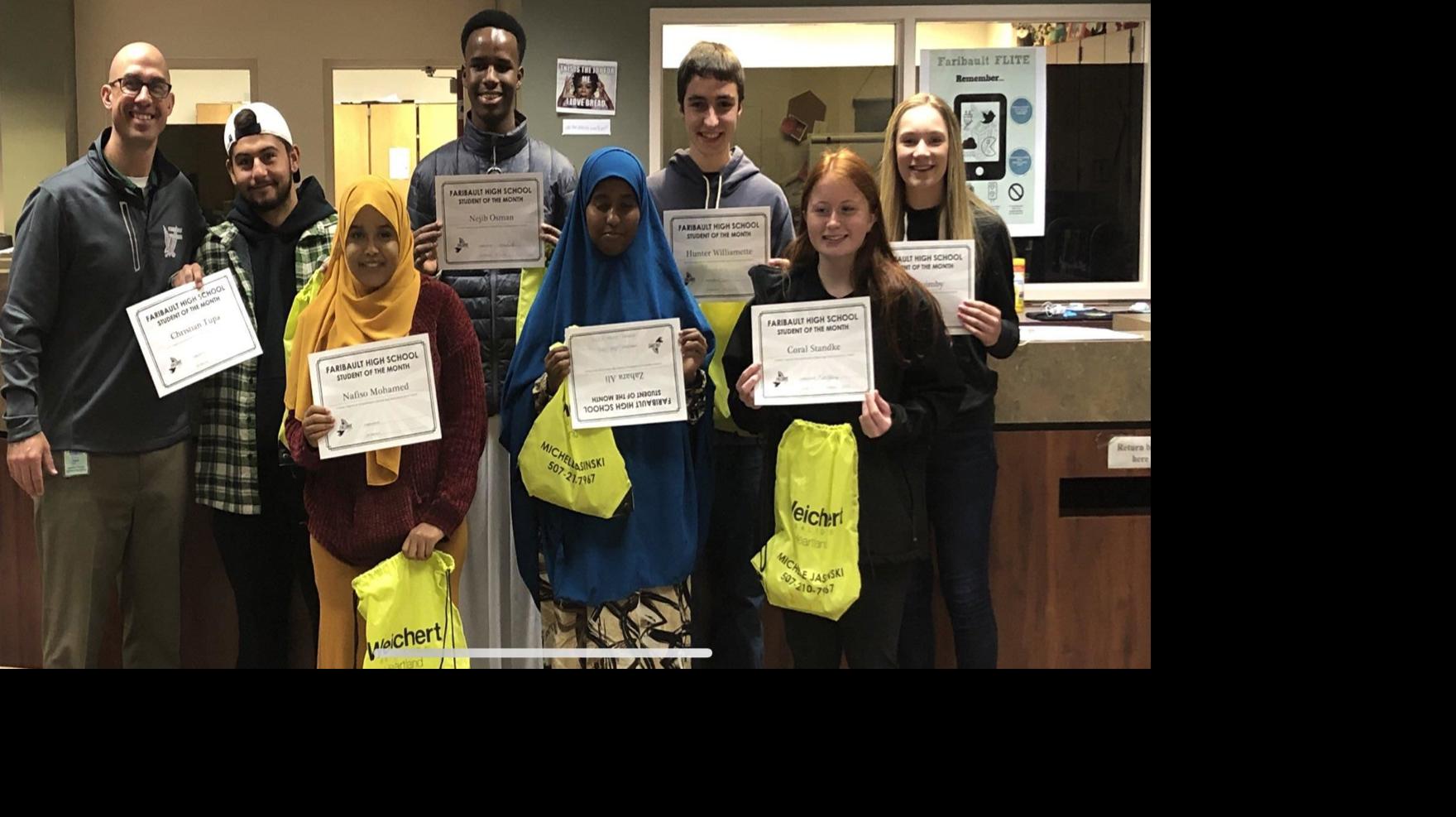 Faribault High School announces October students of the month