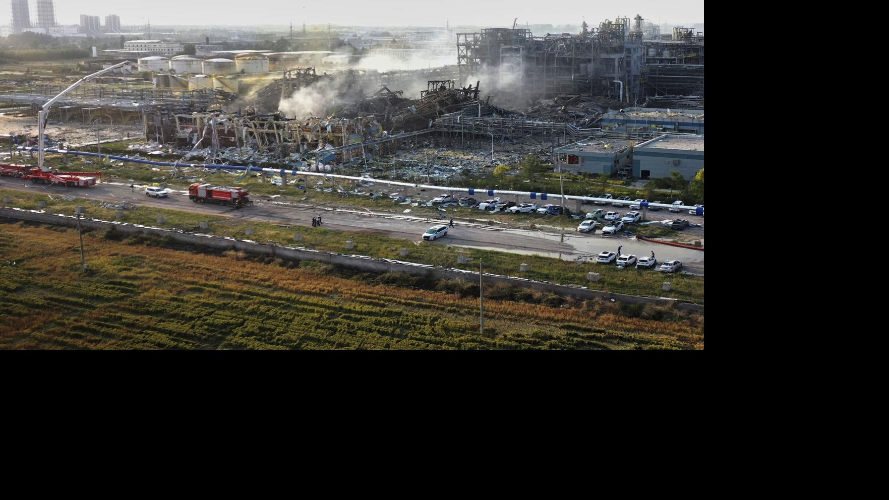 At least 5 are dead and 19 injured after a chemical plant explodes in China, authorities say