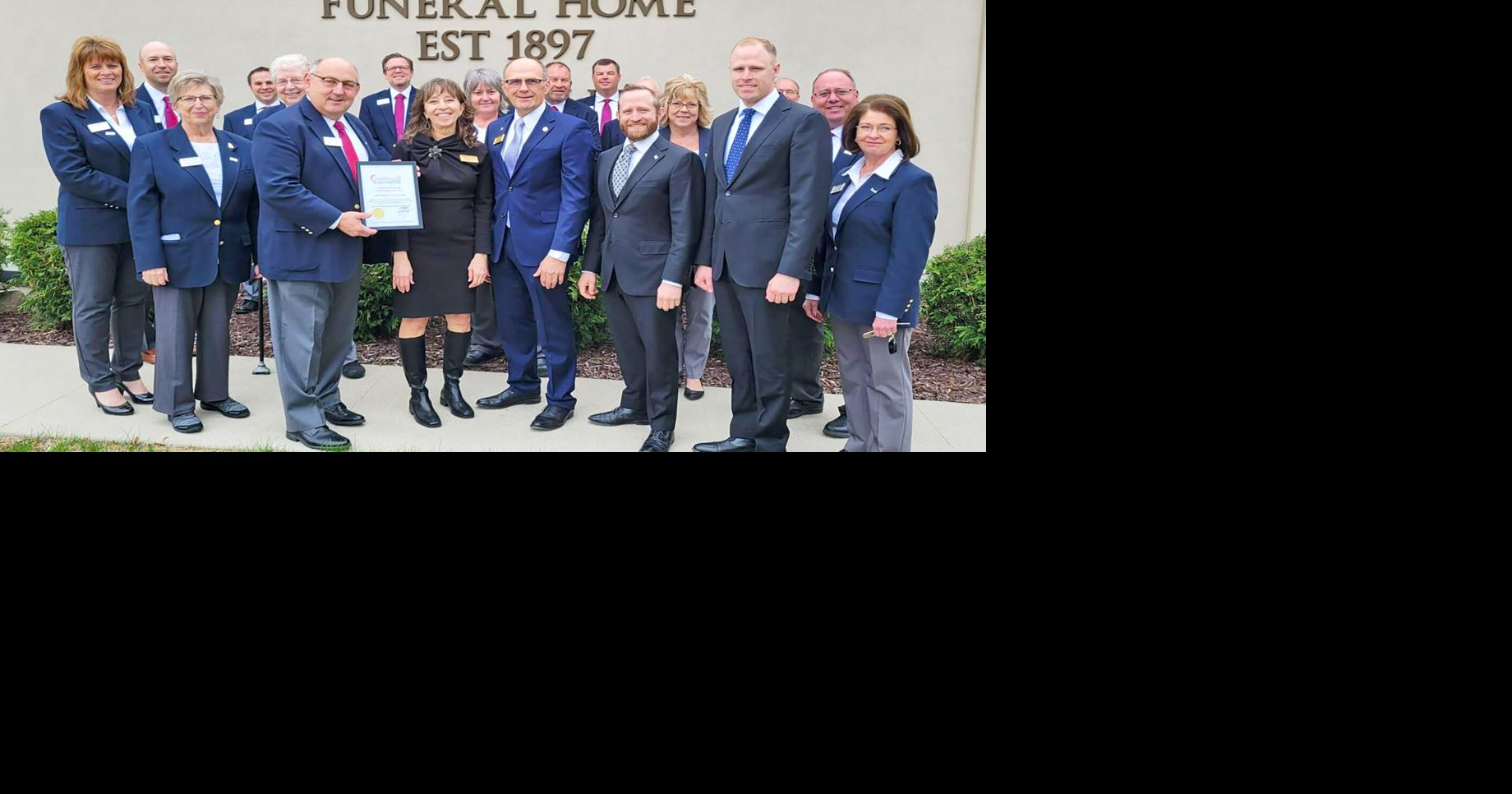 Ambassadors recognize 125 years of BrickMeger Funeral Home Business